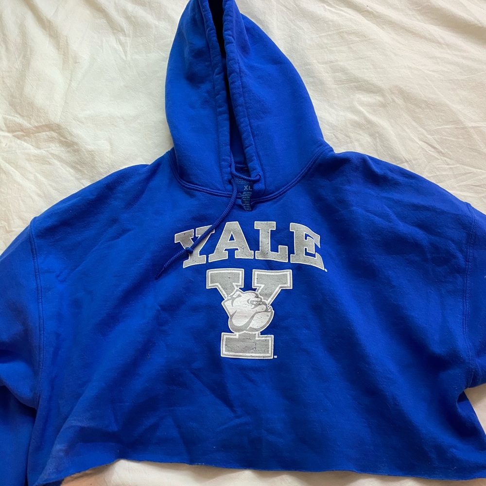yale cropped hoodie